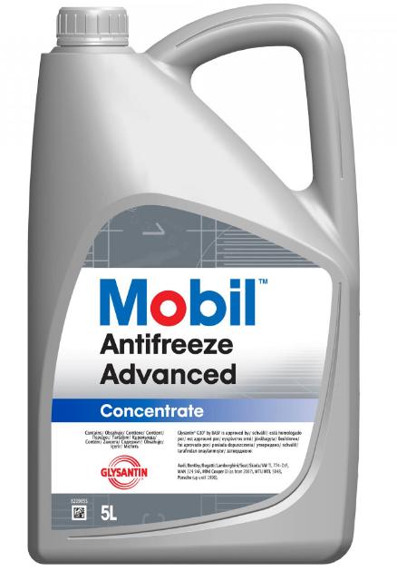 Antigel Mobil Antifreeze Advanced G12, Roșu/Roz, 5 Litri